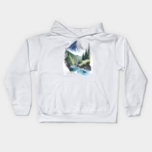 Clean and fresh nature illustration Kids Hoodie